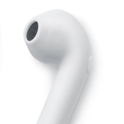 Wireless white earphones
